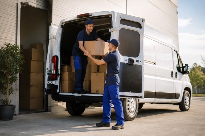 Anthony logistics team loading a van